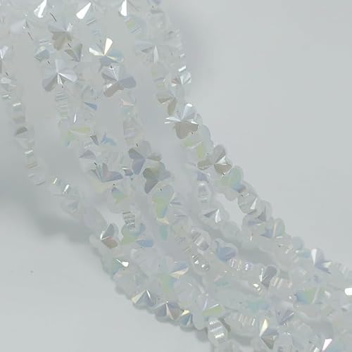 XHBYW Bunte Glasperlen, 10 mm, transparent, galvanisiert, Bastelperlen für Schmuckherstellung, Armband, Halskette, 200–1000 Stück von XHBYW