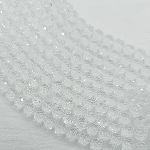 XHBYW Galvanisierte Glasperlen, Fußball-Stil, transparent, facettiert, 6–10 mm, 700–980 Stück, für DIY-Schmuckherstellung, Bastelprojekte von XHBYW