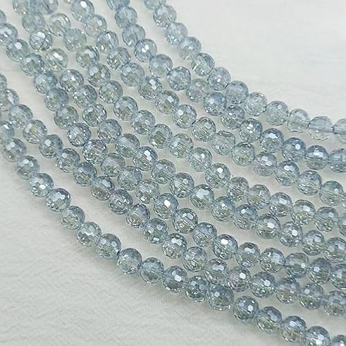 XHBYW Galvanisierte Glasperlen, Fußball-Stil, transparent, facettiert, 6–10 mm, 700–980 Stück, für DIY-Schmuckherstellung, Bastelprojekte von XHBYW