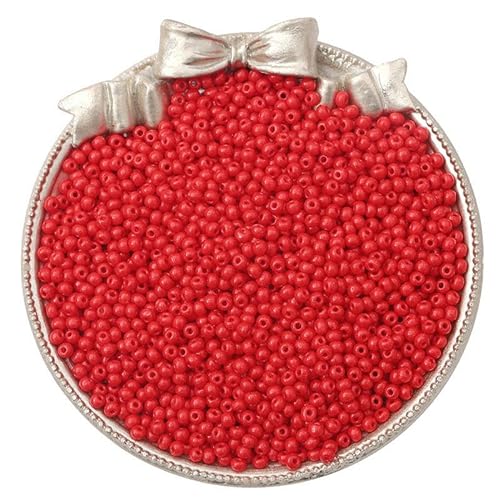 XHHYQ 15000/30000 Stück 3/2 mm elfenbeinfarbene Perlen-Rocailles-Perlen aus Glas zur Schmuckherstellung, Ponyperlen, Reisperlen, Mini-Rocailles-Perlen zum Selbermachen von Armbändern von XHHYQ