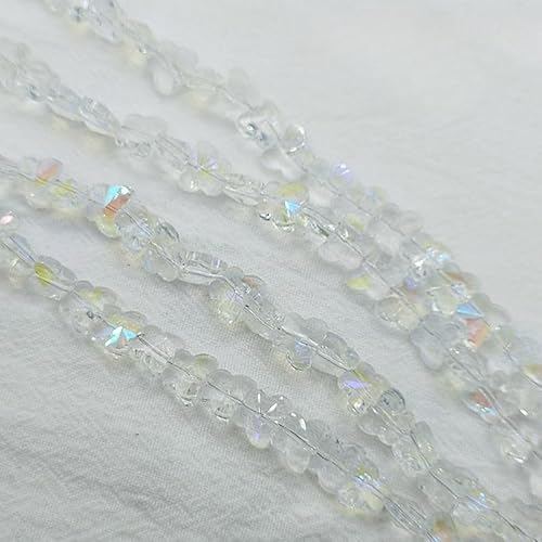 XHHYQ Bunte Glasperlen, 10 mm, transparent, galvanisiert, Bastelperlen für Schmuckherstellung, Armbänder, Halsketten, 200–1000 Stück von XHHYQ