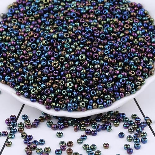 XHHYQ Glasperlen, 2/3/4 mm, 5000–30000 Stück, zur Schmuckherstellung, kleine Ponyperlen, Reisperlen, Mini-Rocailles-Perlen für Armbänder, Basteln, Ohrringe, DIY von XHHYQ