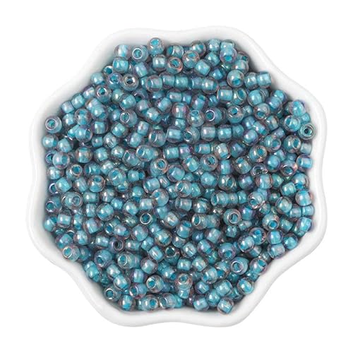 XHHYQ Glasperlen, 4 mm, zur Schmuckherstellung, Ponyperlen, Reisperlen, Mini-Rocailles-Perlen für Armbänder, DIY-Bastelperlen, Perlen, 1500 Stück von XHHYQ