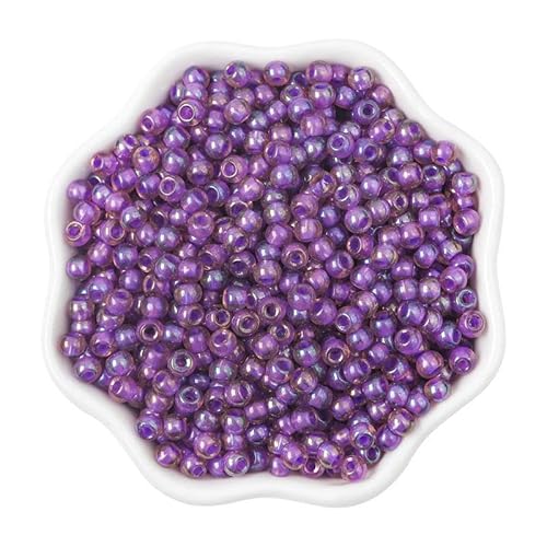 XHHYQ Glasperlen, 4 mm, zur Schmuckherstellung, Ponyperlen, Reisperlen, Mini-Rocailles-Perlen für Armbänder, DIY-Bastelperlen, Perlen, 1500 Stück von XHHYQ