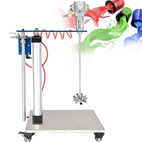 XHSMYXGS Automatisch anhebender, pneumatischer Farb- und Schlammmischer, 30-Gallonen-Farbrührmaschine, 1/4-PS-Luftrührwerk-Mischmaschine (B) von XHSMYXGS