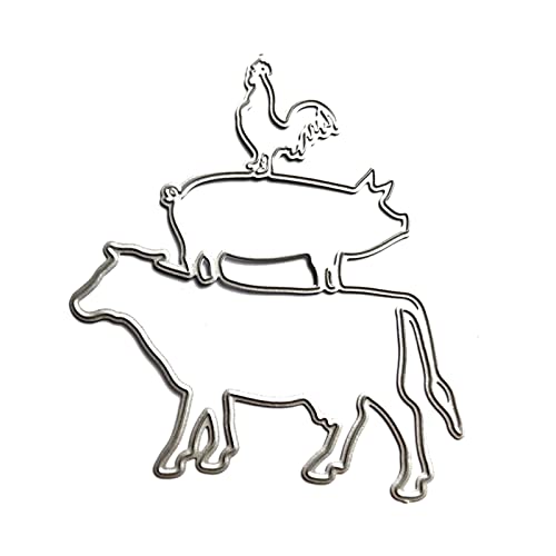 Metall-Stanzform Kuh Huhn für Kartenherstellung, Scrapbooking, Papierbastelvorlage von XIAHIOPT
