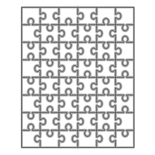 Rechteckige Puzzle-Stanzformen aus Metall, für Scrapbooking, Alben, Papierkarten, Vorlage, Dekoration, Dekoration von XIAHIOPT