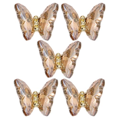 XIAHIOPT 1 Beutel Schmetterling Nagel Strasssteine 3D Nagel Charms Dekoration Kreatives Zubehör für einzigartige Nageldesigns von XIAHIOPT