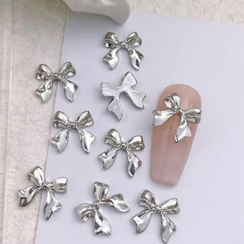 XIAHIOPT 10 Stück 3D-Legierung Schmetterling Nagel Charms Metallic Schmetterling Charms Diamanten Schmetterling Nail Art Strass Schmetterlinge von XIAHIOPT