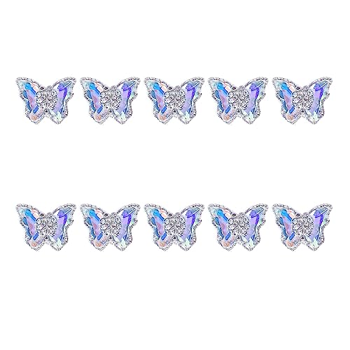 XIAHIOPT 10 x 3D-Nagelschmuck, luxuriöser Zirkon, Nagelkunst, Strasssteine, Kristalle, Diamant-Edelsteine für Nageldekorationen, Ringe, Ohrringe von XIAHIOPT