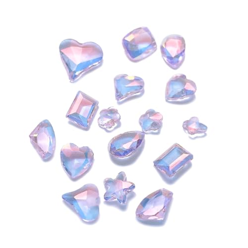 XIAHIOPT 30 Stück/Set, modische Kristall-Nagelkunst-Schmuckanhänger, Kristall, 3D-Diamanten, ES, Nageldekoration von XIAHIOPT
