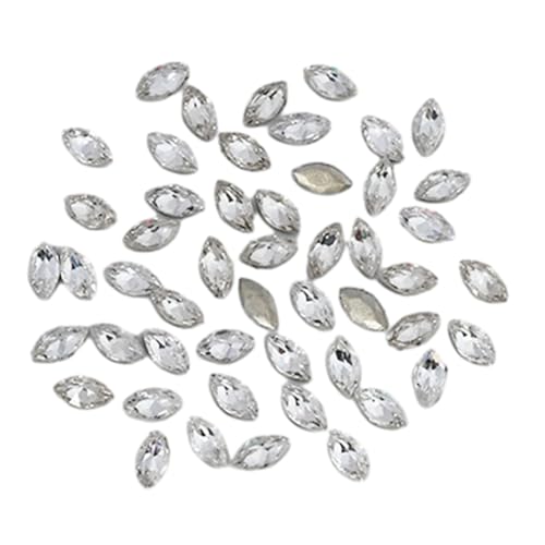 XIAHIOPT 3D-Nagel-Kristall-Strasssteine, flache Rückseite, klare Nagel-Edelsteine, Schmucksteine für Nägel, Kunstdekoration, Nageldiamanten von XIAHIOPT