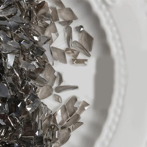 XIAHIOPT 50 Stück 3D-Kristallnägel, Schmuck, Maniküre, Aufkleber, Kristall-Edelsteine, Nagelkunst, Nagelspitzen, Dekorationen, Zubehör von XIAHIOPT