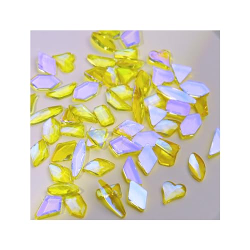 XIAHIOPT 50 Stück modische Glas-Nagelkunst-Schmuckanhänger, Kristall, 3D-Diamanten, ES Nail ES, Nageldekoration von XIAHIOPT