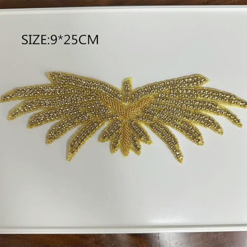 XIANGKANXUE 1 STK Silber Strass Applikation Blumen Patches Aufbügeln/Aufnähen auf Hochzeitskleid Accessoires Für Kleidung Dekoration von XIANGKANXUE