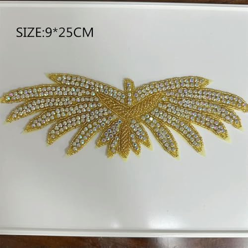 XIANGKANXUE 1 STK Silber Strass Applikation Blumen Patches Aufbügeln/Aufnähen auf Hochzeitskleid Accessoires Für Kleidung Dekoration von XIANGKANXUE