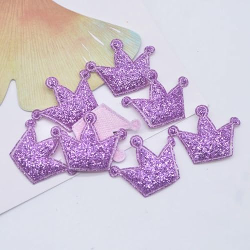 XIANGKANXUE 100 Stück 27 x 20 Bling Crown Applique gepolsterte Patches für DIY Kopfbedeckung Haarspangen Dekor Kleidung Hut Basteln Nähzubehör von XIANGKANXUE