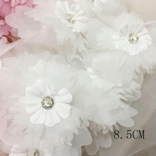 XIANGKANXUE 5 Stücke Weiß Gestickte Blumen Applique Nähen Patch Reparatur Für Hochzeit DIY Handwerk von XIANGKANXUE