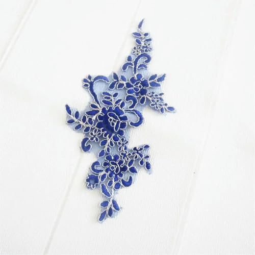 XIANGKANXUE 6 Stücke 22,5 X12cm 22 Farben Zarte Hochzeitsschleier Kopfschmuck Spitzenapplikation Spitzenbesatz Kleid DIY Spitzenzubehör von XIANGKANXUE