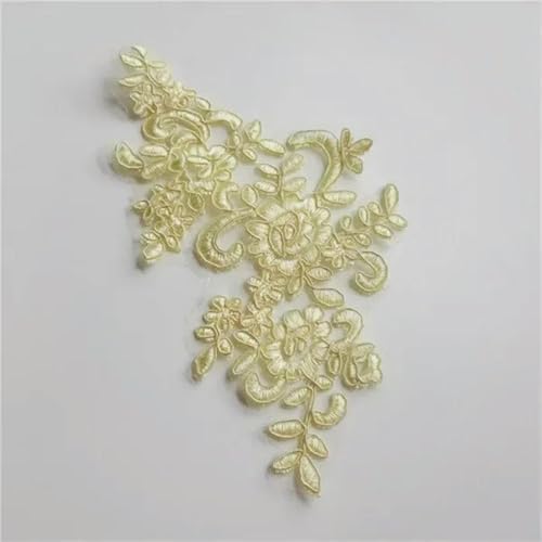 XIANGKANXUE 6 Stücke 22,5 X12cm 22 Farben Zarte Hochzeitsschleier Kopfschmuck Spitzenapplikation Spitzenbesatz Kleid DIY Spitzenzubehör von XIANGKANXUE