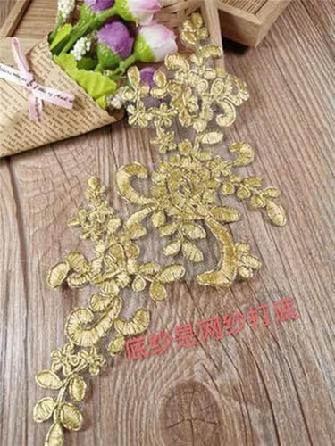 XIANGKANXUE 6 Stücke 22,5 X12cm 22 Farben Zarte Hochzeitsschleier Kopfschmuck Spitzenapplikation Spitzenbesatz Kleid DIY Spitzenzubehör von XIANGKANXUE