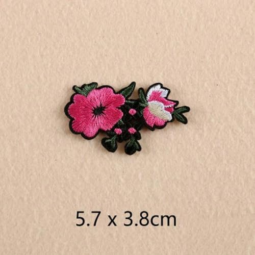 XIANGKANXUE Blumenlilie rote Rose Patches bestickte Applikationen zum Aufbügeln auf Kleidung Aufkleber für Kleidung Stickerei Streifen Abzeichen von XIANGKANXUE