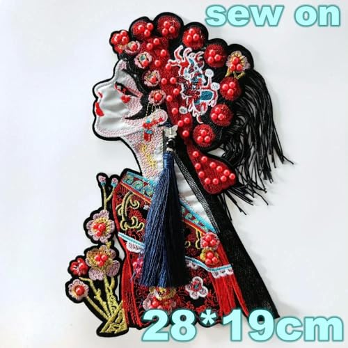 XIANGKANXUE Stickerei Mode Frau Abzeichen, Mädchen Patch, Charakter Cartoon Mädchen Applikationen Frauen Patches für Kleidung DIY Zubehör von XIANGKANXUE