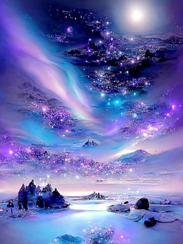 Diamond Painting Erwachsene,Groß Aurora 5D Diamond Painting DIY Aurora Diamant Painting Bilder für Geschenk Zuhause Wanddekoration（30x40cm） von XIANGWENWEN