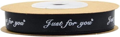 XIANMY Band mit Buchstaben-Aufdruck "Just for You", Rolle für Geschenkverpackungen, Kuchenetui, Blumenstrauß, Verpackung, Party-Dekoration, 10 m von XIANMY