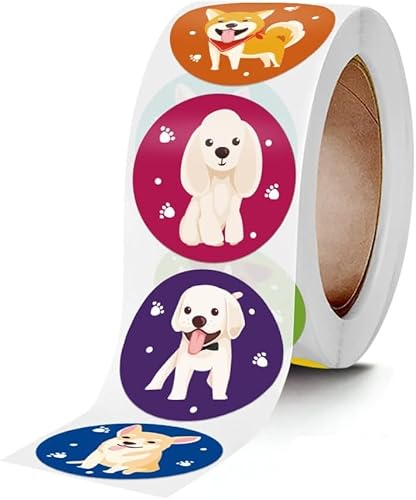 XIANMY Inspirierende Zitat-Aufkleber, Katze, Hund, Dankesaufkleber, Rolle für Kinder, Kindergarten, Geschenktüten, Boxen, Paket, 500 Stück von XIANMY