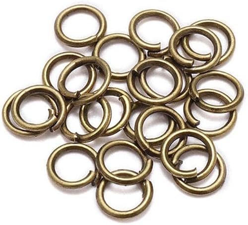 XIANMY Offene Binderinge, 12 mm, rund, Schlüsselringe, Schlüsselanhänger, Schmuck, handgefertigtes Zubehör für Heimwerker, Handwerk, Bronze, 200 Stück von XIANMY