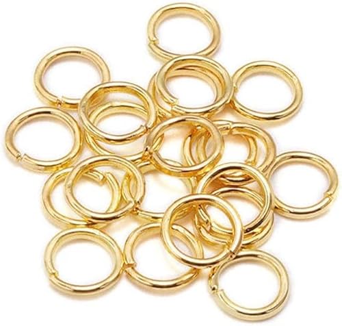 XIANMY Offene Binderinge, Schlüsselringe, 20 mm, rund, für Schmuckherstellung, Bastelzubehör, Gold, 100 Stück von XIANMY