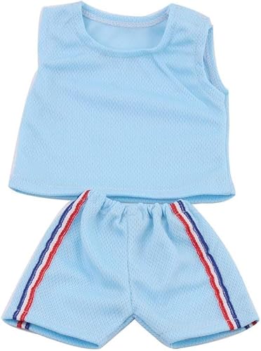 XIANMY Puppenkleidung, Weste, Top, Shorts, Hosen, Anzug, Sport-Set, Outfits für 46 cm große Puppen, Kleidung, Kostüm-Zubehör von XIANMY