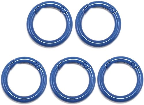 XIANMY Schlüsselverschlüsse, Feder-O-Ring, runder Schnappclip, Schlüsselanhängerschnalle für Tasche, Geldbörse, Handtasche, Riemen, Handwerk, Schmuckherstellung, Blau, 25 mm von XIANMY