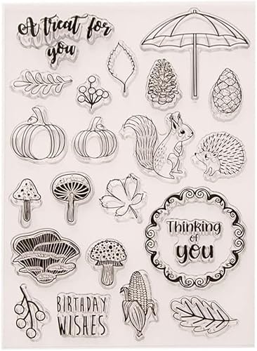 XIANMY Transparente Stempel, Siegelaufkleber, Schablone, Eichhörnchen, Igel, Prägeschablone, Scrapbooking, Dekoration, Bastelwerkzeuge von XIANMY