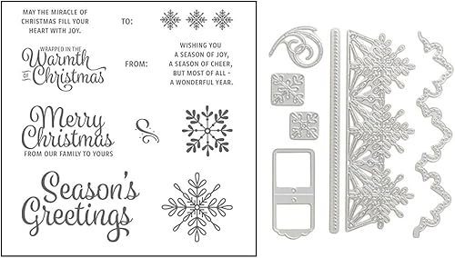 XIANMY Transparente Weihnachtsstempel, Siegelstempel, Stanzformen, Schneeflocken-Prägeschablone, DIY, Basteln, Schablone für Scrapbooking, Dekoration von XIANMY