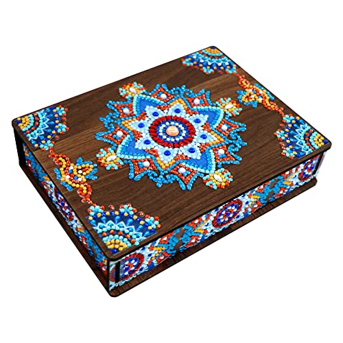 DIY 5D Mandala Diamant Malerei Schmuckschatulle Kits for Erwachsene Kinder, Spezielle Form Strass Diamant Malerei Ringe Halskette Armband Organizer Aufbewahrungsbox Geschenkbox von XIANXIAN