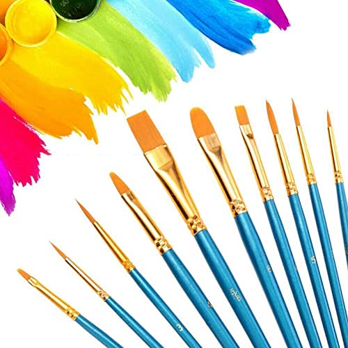 XIAOBAN 10 St/Packung Pinsel-Set Malerei Kunstpinsel für Acryl-Kit Künstler Öl Malerei Aquarell liefert Professi N0I3 Student von XIAOBAN