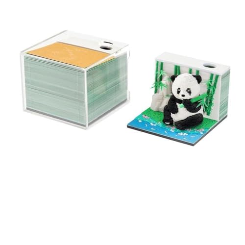 Tischkalender 2025, 3D-Panda-Haftnotizen, Zeitmesser, Kalender 2025, 265 Notizblätter, Schnitzblock, Klebepapier von XIAOBAN