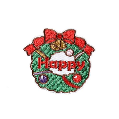 Weihnachts-Patches, selbstklebend, zum Aufbügeln, bestickt, zum Aufnähen, Reparieren für Handwerk, Nähen, Kleidung und DIY-Weihnachtsgeschenke (O) von XIAOBAN