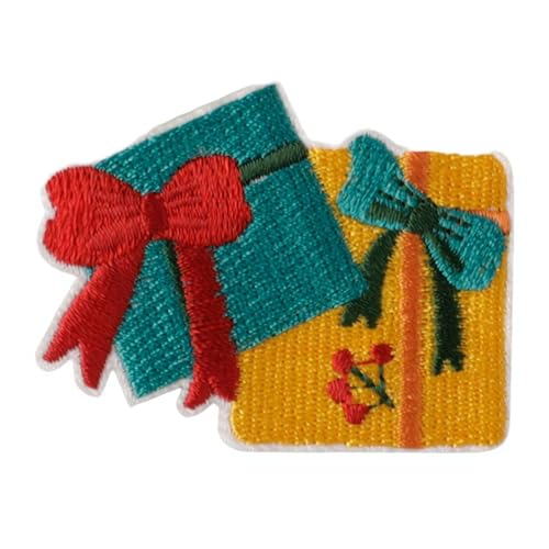 Weihnachts-Patches, selbstklebend, zum Aufbügeln, bestickte Applikationen, Aufkleber, bestickt, zum Aufnähen, für Handwerk, Nähen, Kleidung und DIY-Weihnachtsgeschenke (F) von XIAOBAN