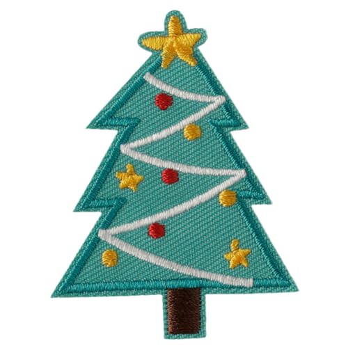 Weihnachts-Patches, selbstklebend, zum Aufbügeln, bestickte Applikationen, Aufkleber, bestickt, zum Aufnähen, für Handwerk, Nähen, Kleidung und DIY-Weihnachtsgeschenke (H) von XIAOBAN