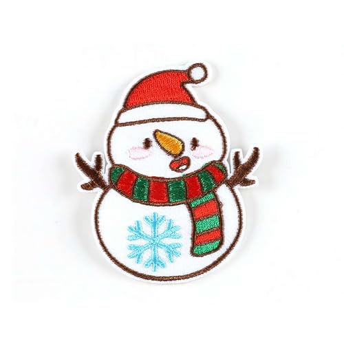 Weihnachts-Patches, selbstklebend, zum Aufbügeln, bestickte Applikationen, Aufkleber, bestickt, zum Aufnähen, für Handwerk, Nähen, Kleidung und DIY-Weihnachtsgeschenke (V) von XIAOBAN