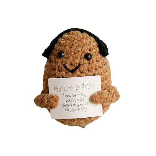 XIAOBAN Lustige Emotionale Unterstützung Pickle Häkelpuppe, Niedliche Strickwolle Positive Häkeltiere, Handgemachte Emotionale Unterstützung Plüsch Geschenke für Frauen Männer Abschluss Geburtstag von XIAOBAN