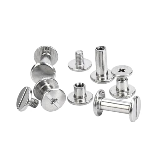 XIAOGYYE Buchschrauben Aus Edelstahl, Nieten, Schlitzschrauben Für Diy-Alben, Tisch- Und Menübefestigungen, 8,5 Mm Kappe, 10 Stück Packung/45Mm/M3 XIAOGYYE Buchschrauben Aus Edelstahl, Nieten, Schlitzschrauben Für Diy-Alben, Tisch- Und Menübefestigungen, 8,5 Mm Kappe, 10 Stück Packung/45Mm/M3 von XIAOGYYE