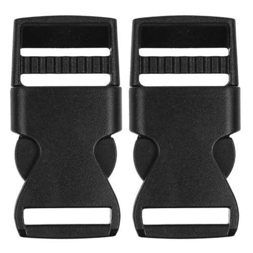 XIAOJING0 2 Stück 25 mm Steckschnallen für Breite Gurtbänder,Schnellverschluss Schnallen Ersatz Steckverschluss Reparatur,Rucksack Gurtschnalle,Steckschließe Verstellbare Kunststoff Clips,Kein Nähen von XIAOJING0