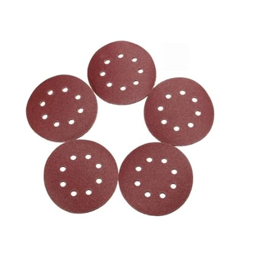 10pcs 125 mm 5 "Hakenschleife Schleifscheiben 8 Loch-Sandpapierpolster Set 40Grit-1000Grit Schleifscheiber-Schleifpolierwerkzeuge(Size:Grit 1000-10pcs) von XIAONIYI