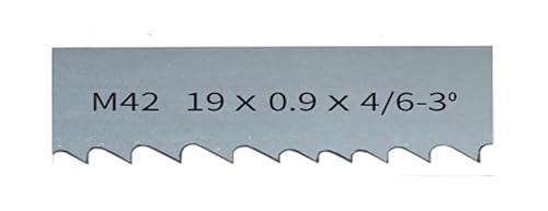 1735, 2240, 2360, 2560 mm x 19 x 0,9 mm Bandsägeblatt for Schneiden von Hartholz und Weichmetall. M42 Bimetall-Bandsägeblatt.(1 Piece 4-6 Teeth,Length 2080mm) von XIAONIYI