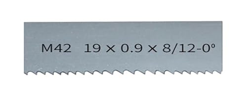 1735, 2240, 2360, 2560 mm x 19 x 0,9 mm Bandsägeblatt for Schneiden von Hartholz und Weichmetall. M42 Bimetall-Bandsägeblatt.(1 Piece 8-12 Teeth,Length 2080mm) von XIAONIYI