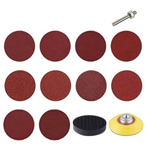 1Set 2 -Zoll Antistatic Sand Paper Pad Kit zum Reinigen von Polierpuffer Bohrmaschine Drehwerkzeuge Zubehör 50 mm Sandpaper(Size:D - 301Pcs set) von XIAONIYI